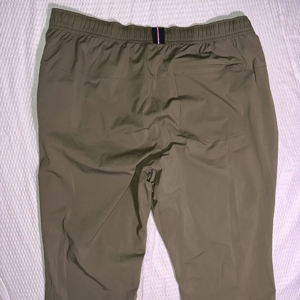 Fourlaps Pants Mens Medium Performance Athletic Jogger Zip Pockets Polyester